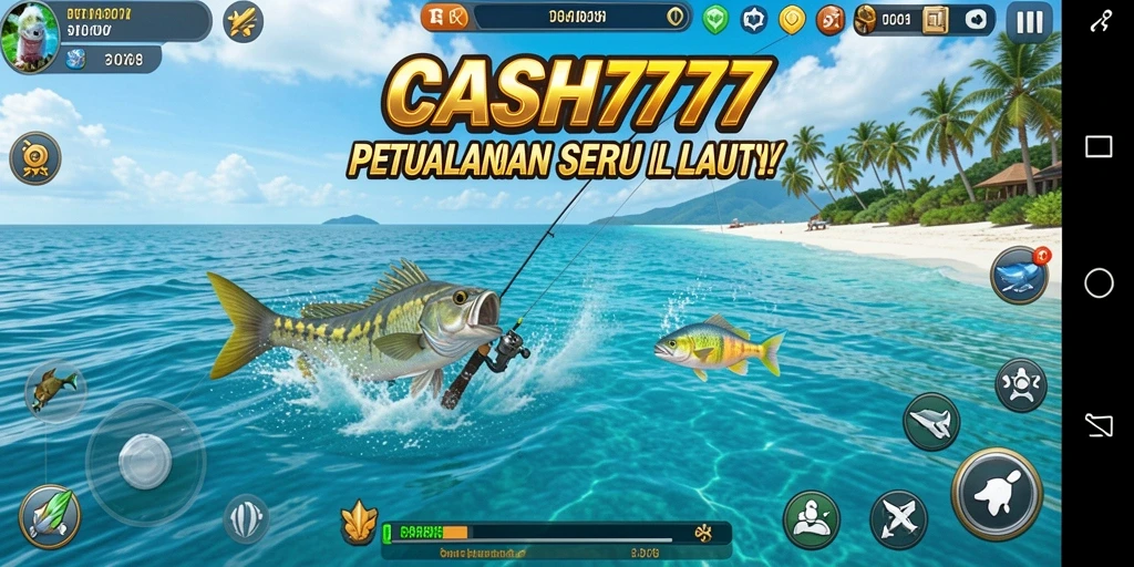 Menangkap ikan raksasa dalam gameplay CASH777 yang seru.