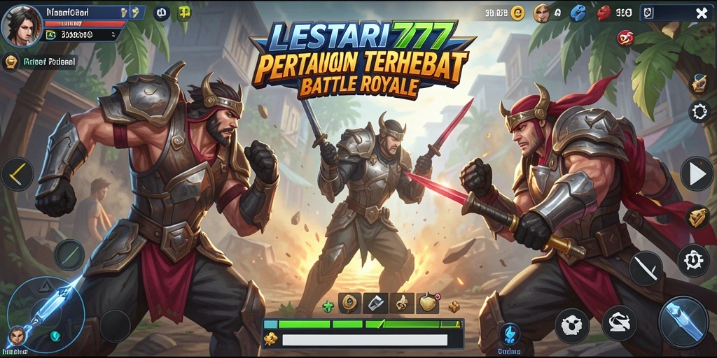 Tampilan gameplay LESTARI777 dalam pertarungan Battle Royale yang seru.