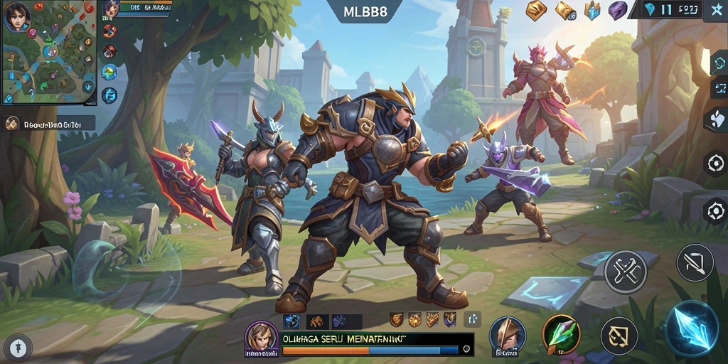 Tampilan utama gameplay MLBB8 yang mendebarkan dan kompetitif.