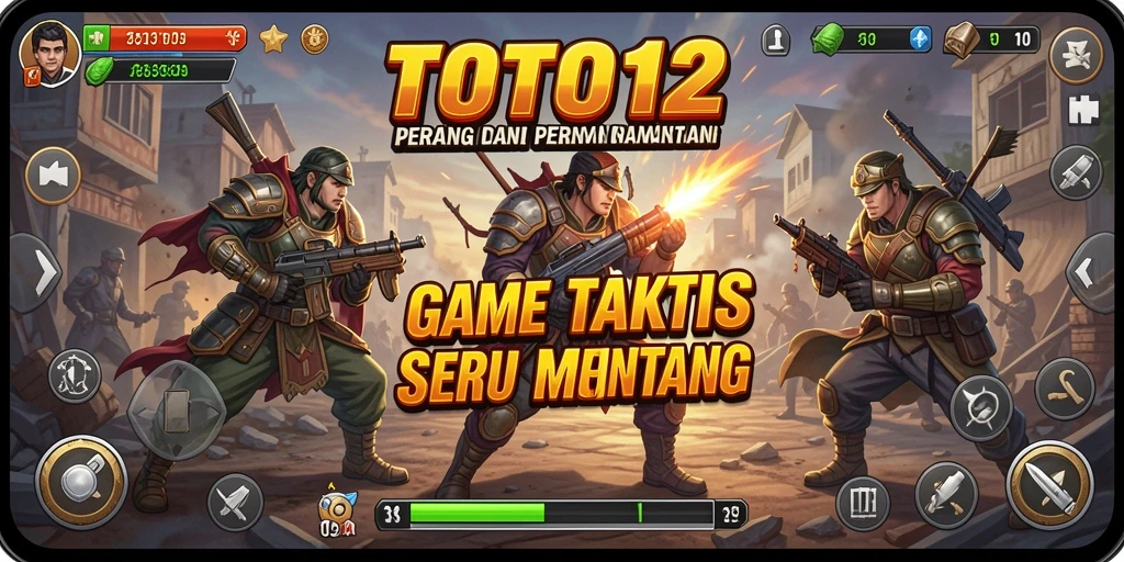 Screenshot utama TOTO12 menampilkan aksi pertempuran TPS yang intens.