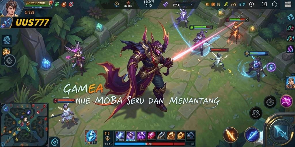 Tangkapan layar UUS777 menampilkan intensitas pertarungan MOBA.